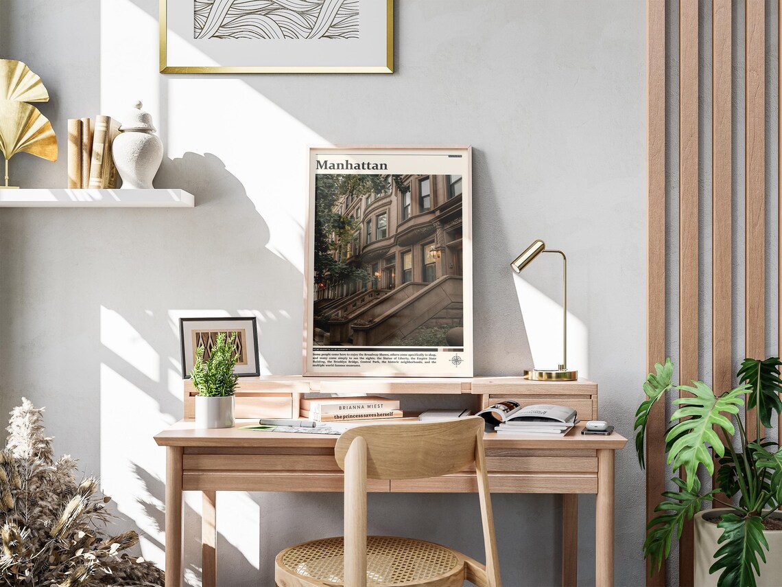 Manhattan Brownstone Stoops Historic Townhouse Street Photo Poster - Image 4