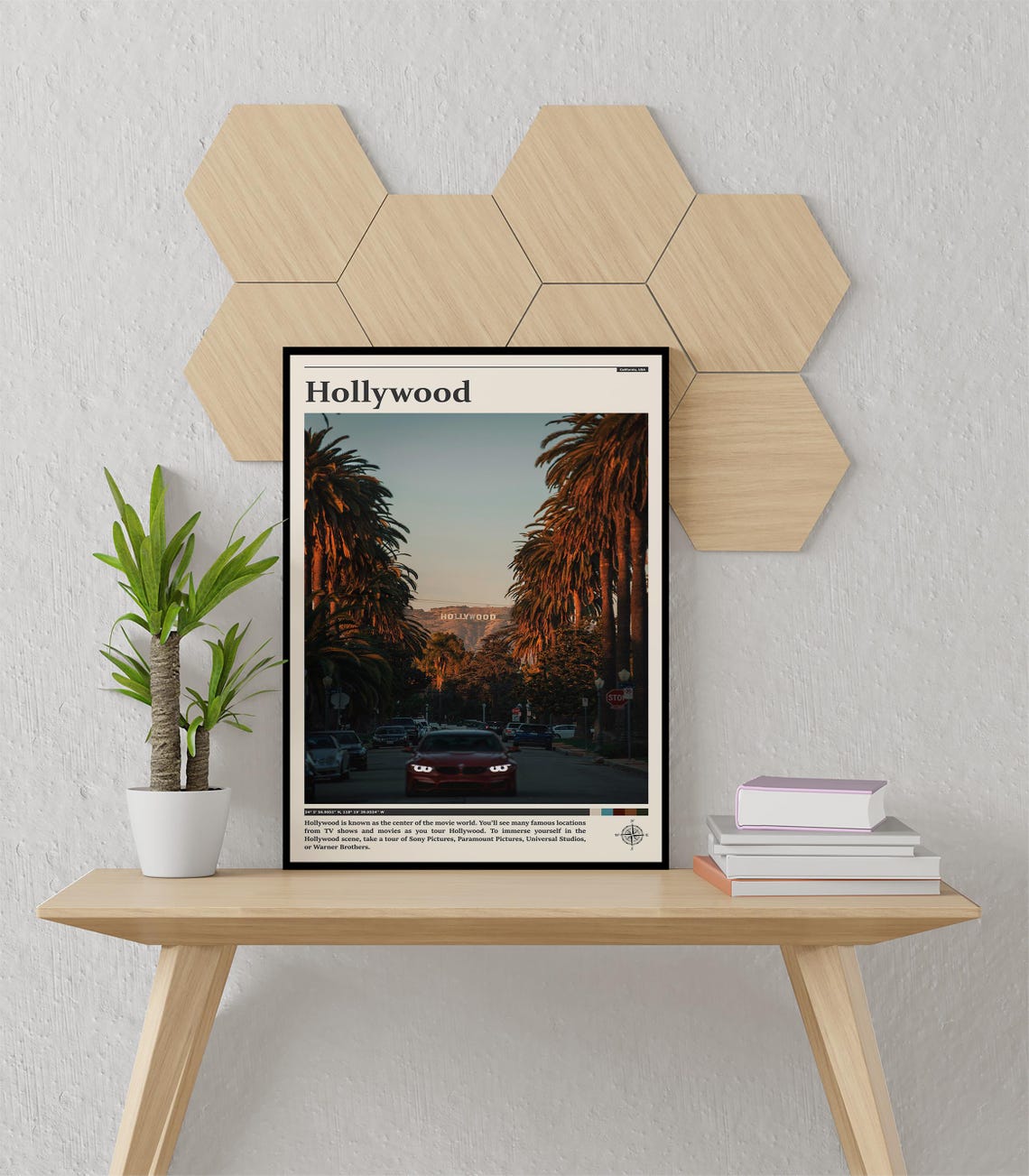 Travel Photography Hollywood Print Hollywood Wall Art Hollywood Poster Hollywood Photo Hollywood California Poster Print - Image 3