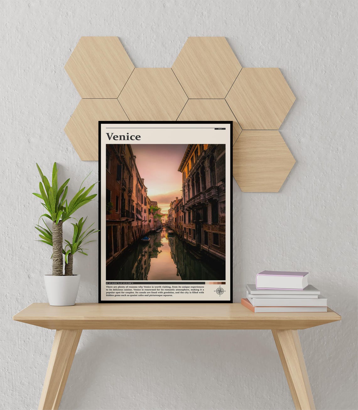 Venice Italy Canal With Boats Between Historic Buildings Poster - Image 3