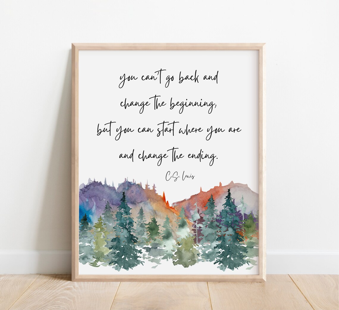 C.S. Lewis Quote Sobriety Gift, Recovery Poster