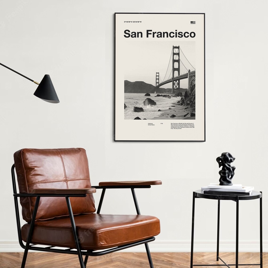 San Francisco City Art Print, Mid-Century Travel Poster - Image 2