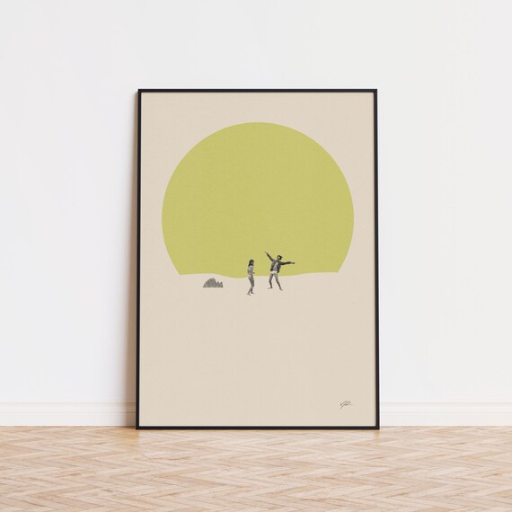 Moonrise Kingdom Inspired Poster, Minimalist Retro Print