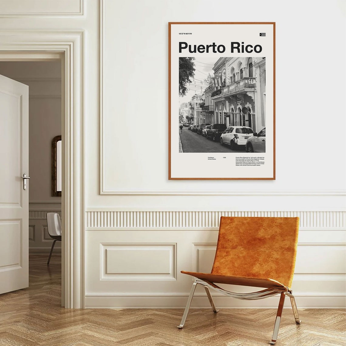 Puerto Rico Print Puerto Rico Poster Puerto Rico Wall Art Mid Century Poster Travel Print Art Vintage Poster - Image 3