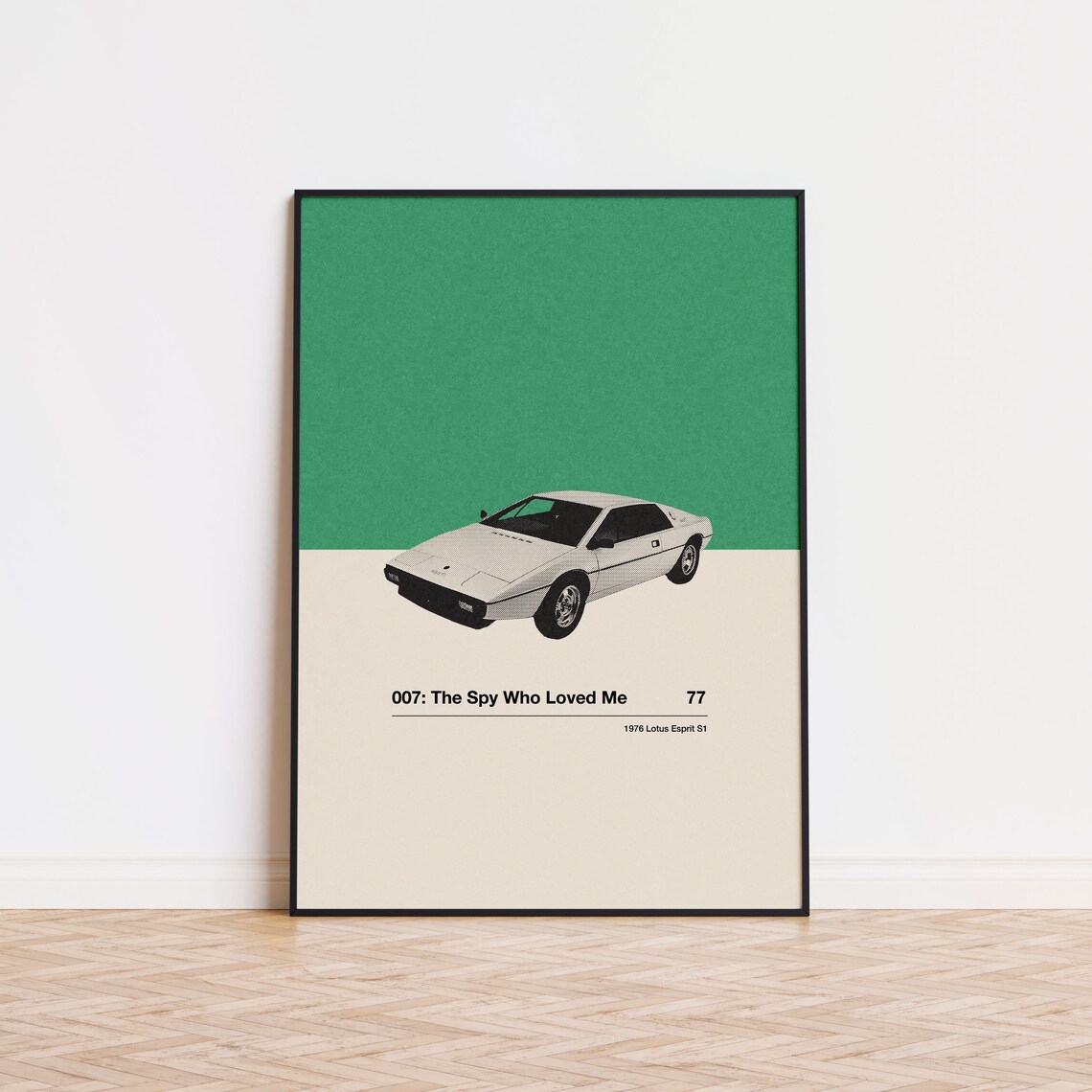 007 The Spy Who Loved Me Lotus Esprit S1 James Bond Car Movie Art Poster