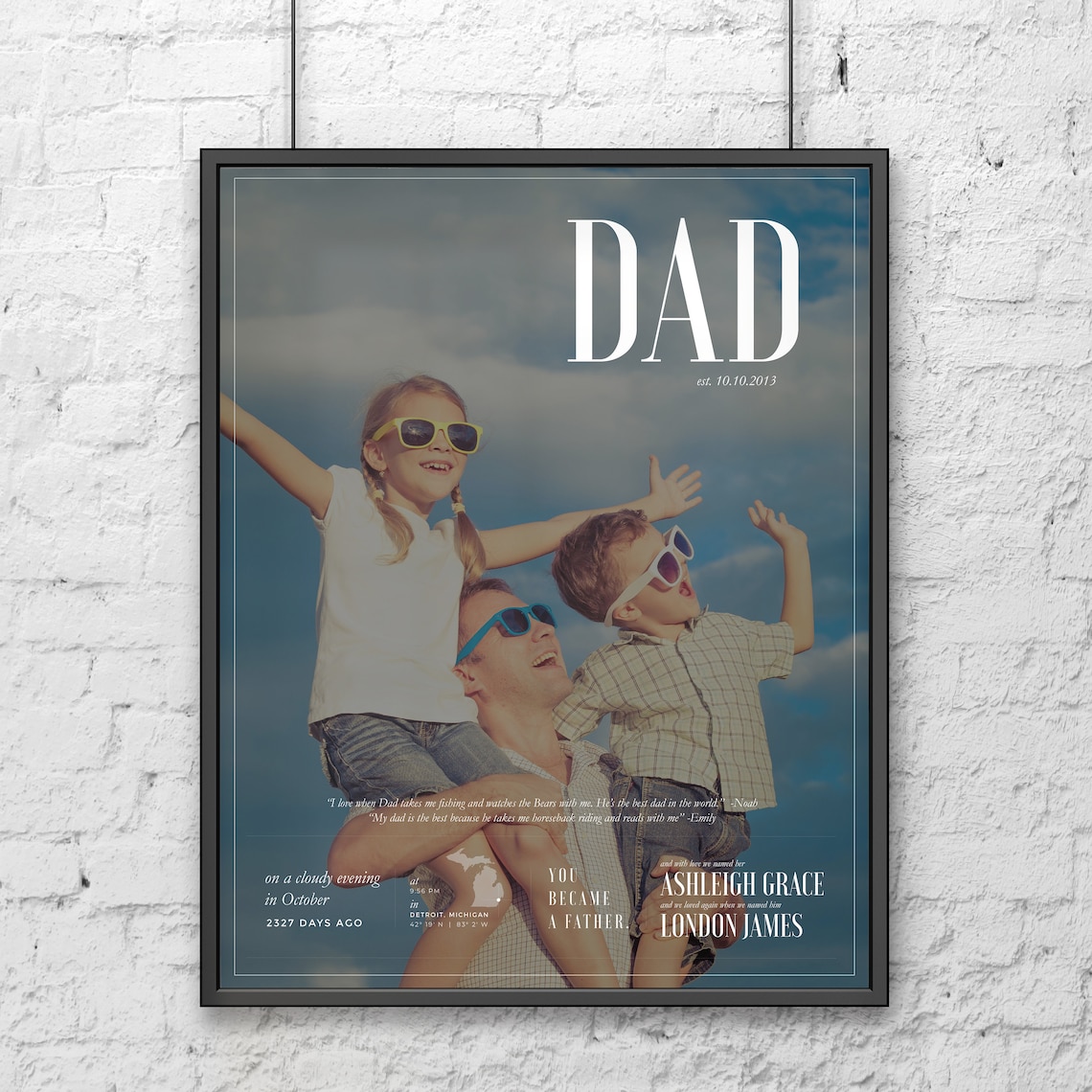 Fathers Day Gift, Custom Photo Art Print - Image 4