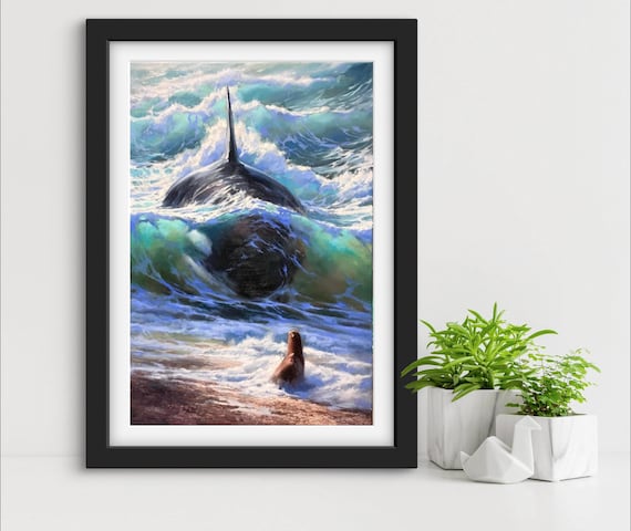 Faith Or Fate Orca Seascape Poster Art Print