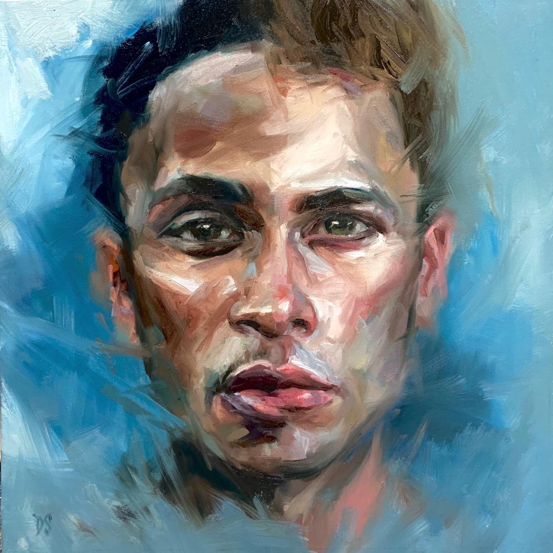 The Human Print Portrait Poster Portrait Wall Art Portrait Art Print Portrait Wall Picture Portrait Art Male Portrait Wall Decoration