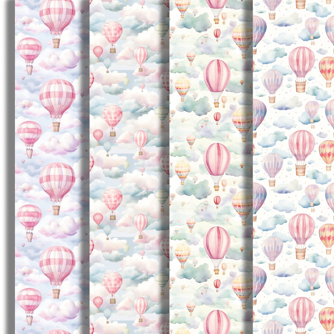 Hot Air Balloon Nursery Seamless Pattern 4 Jpg Designs White Background Repeat Paper Design Seamless Texture Pattern 599