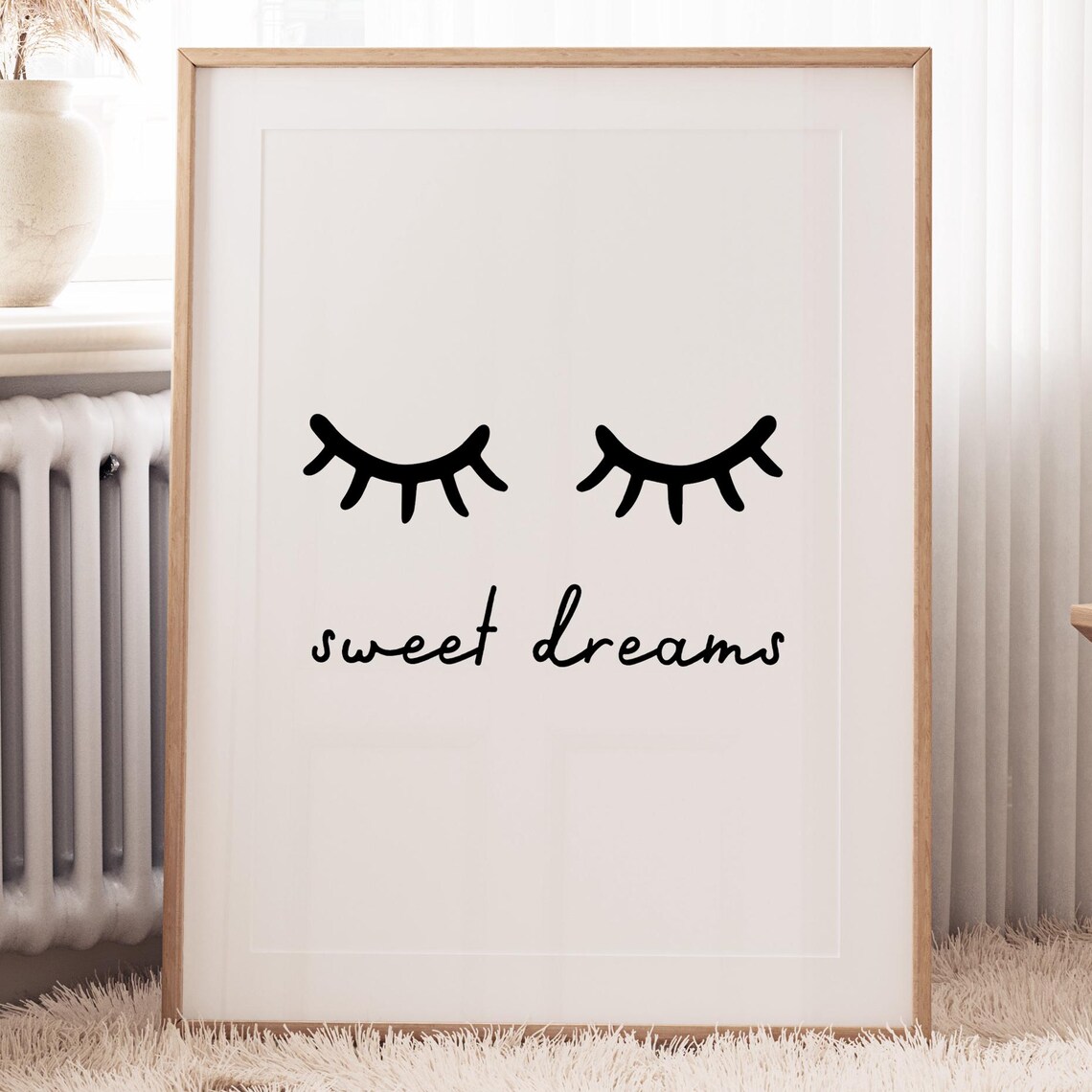 Sweet Dreams Bedroom Inspirational Wall Art Print
