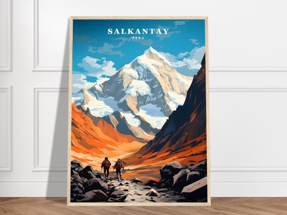 Salkantay Travel Print Peru Collection Trek Mountain Andean Peaks Hiking Nature Adventure