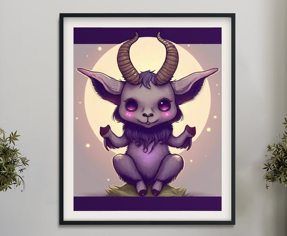 Cute Baphomet Anime Baphomet Poster No Frame