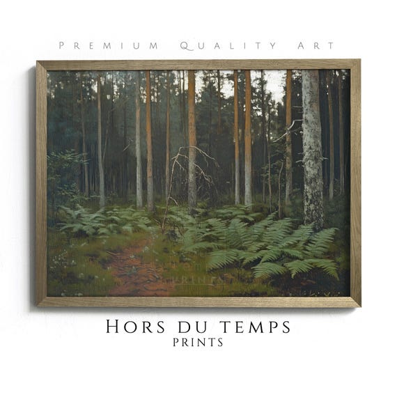 Muted Deep Dark Forest Rustic Farmhouse Cottagecore Art Hors Du Temps Prints