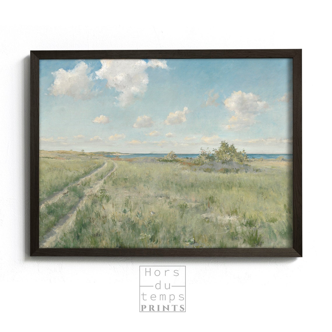 Sandy Dune Path Leading to the Sea Coastal Vintage Painting Poster - Image 2