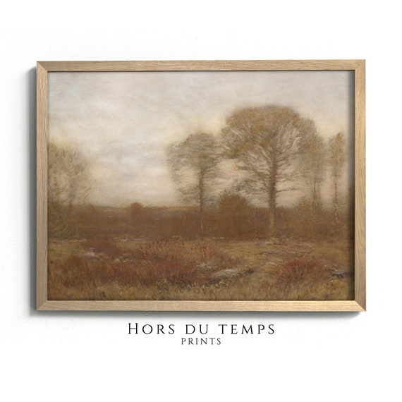 Antique Earthy Tonal Forest Landscape Rustic Farmhouse Wall Art Hors Du Temps Prints