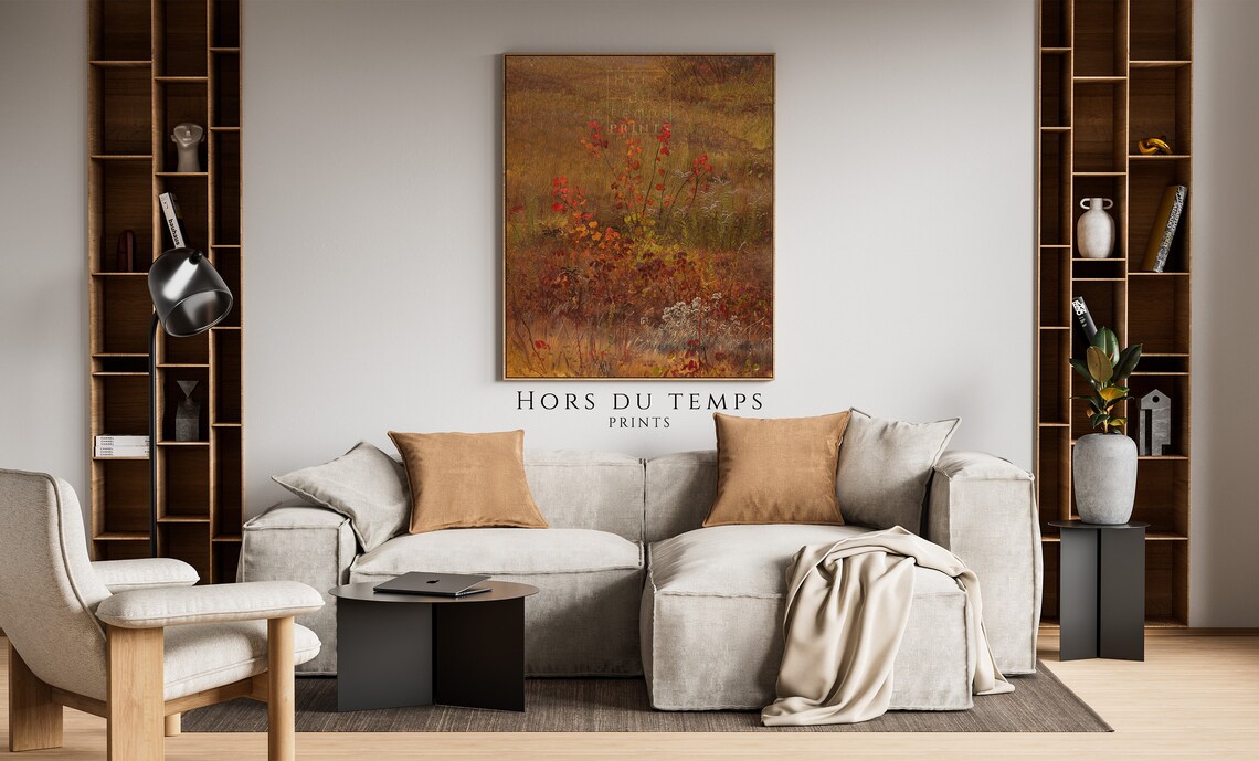 Autumn Meadow Wildflowers Vibrant Farmhouse Rustic Wall Poster - Image 2
