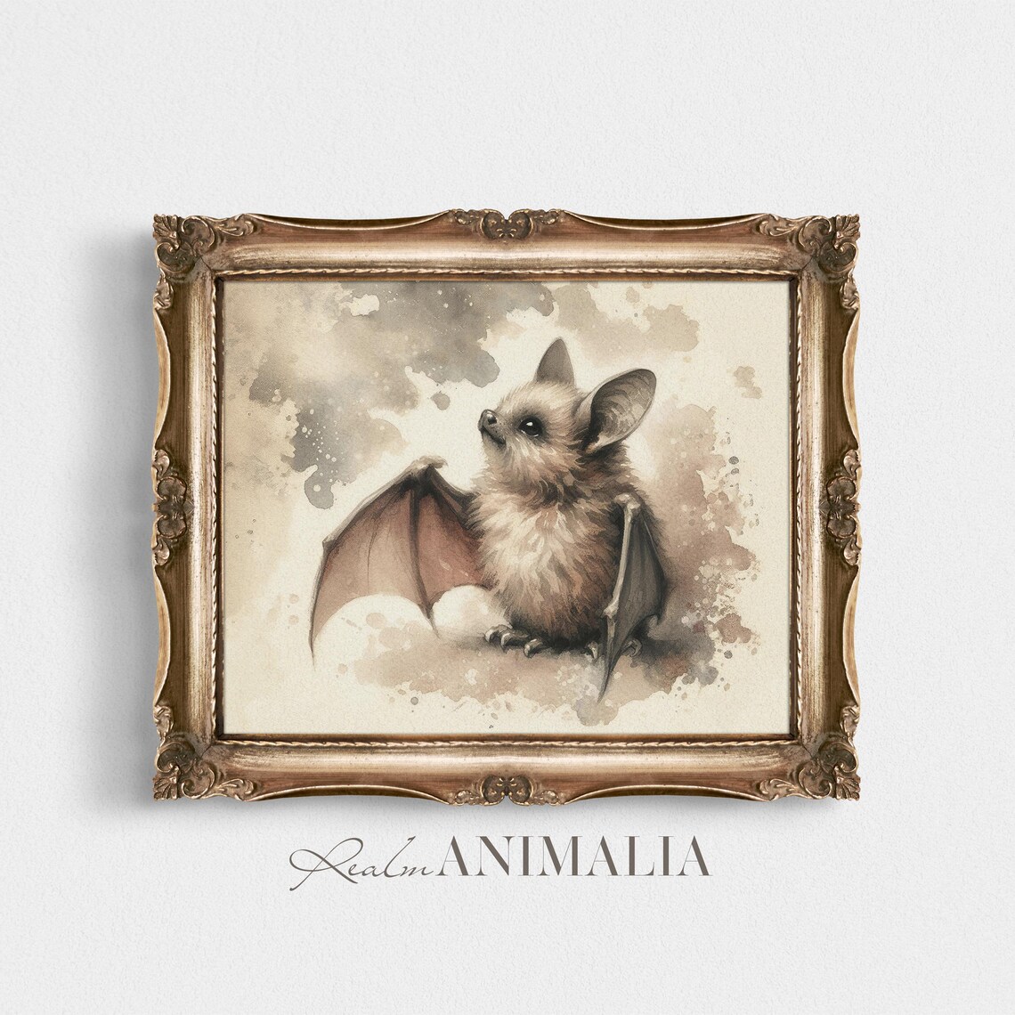 Bat Watercolor Painting Cute Bat Illustration Art Print - Image 4