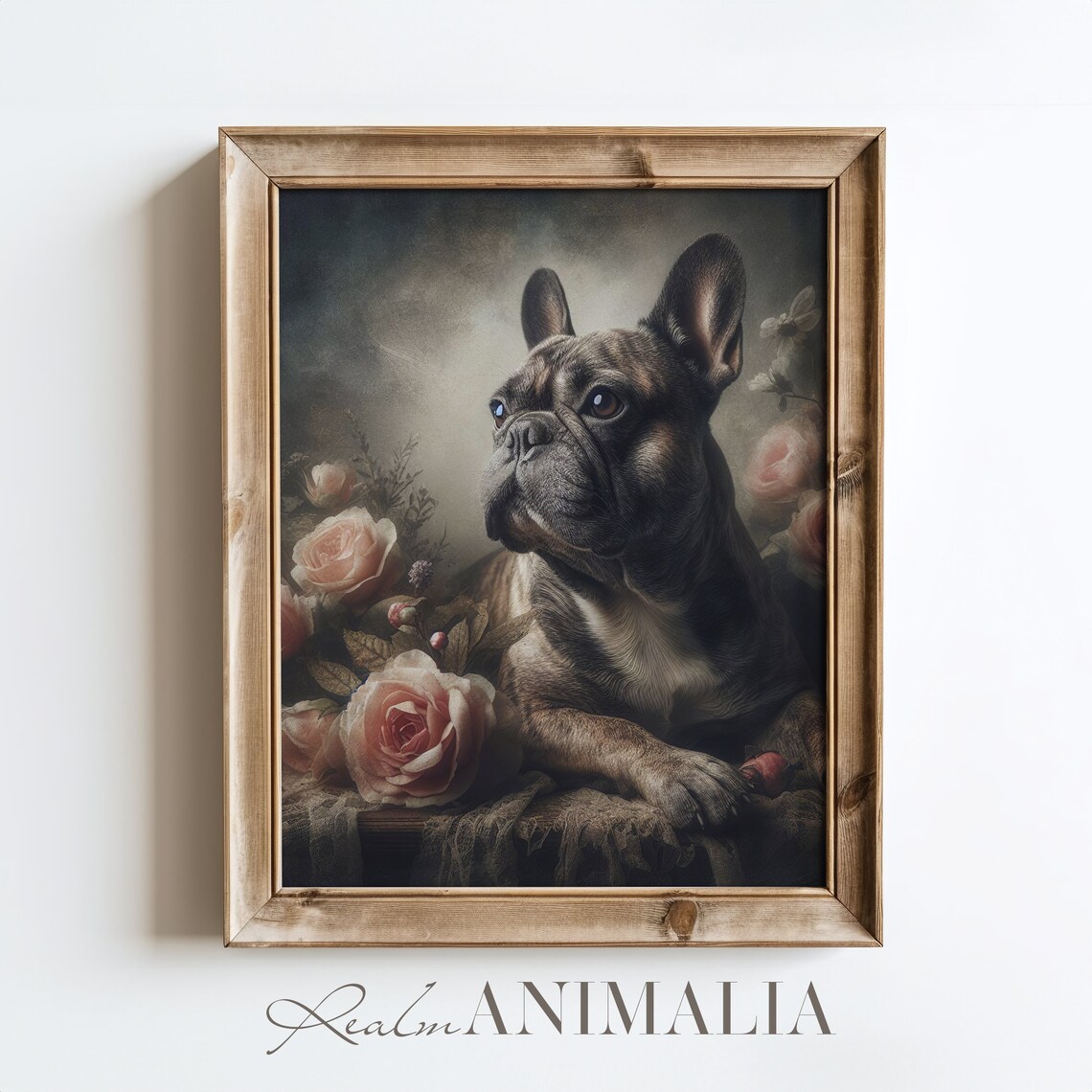 French Bulldog Portrait, Vintage Style Dog Art Print - Image 2