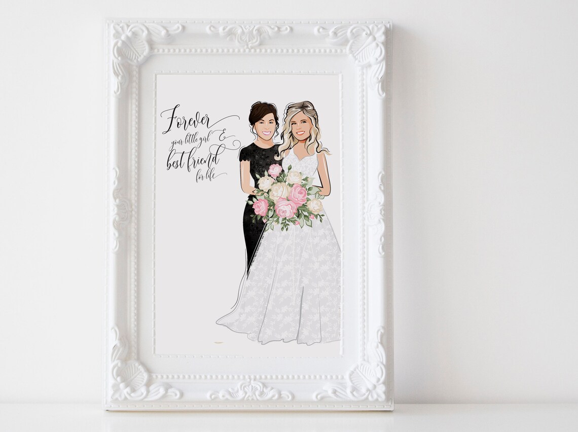 Forever Your Little Girl Mother of the Bride Portrait Wall Art - Image 2