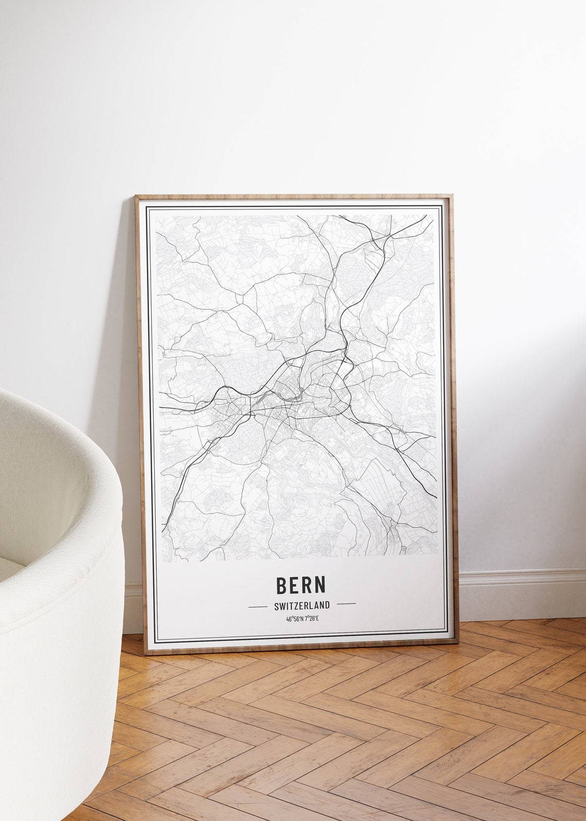 Bern Switzerland Minimalist City Street Map Art Decor Poster - Image 4