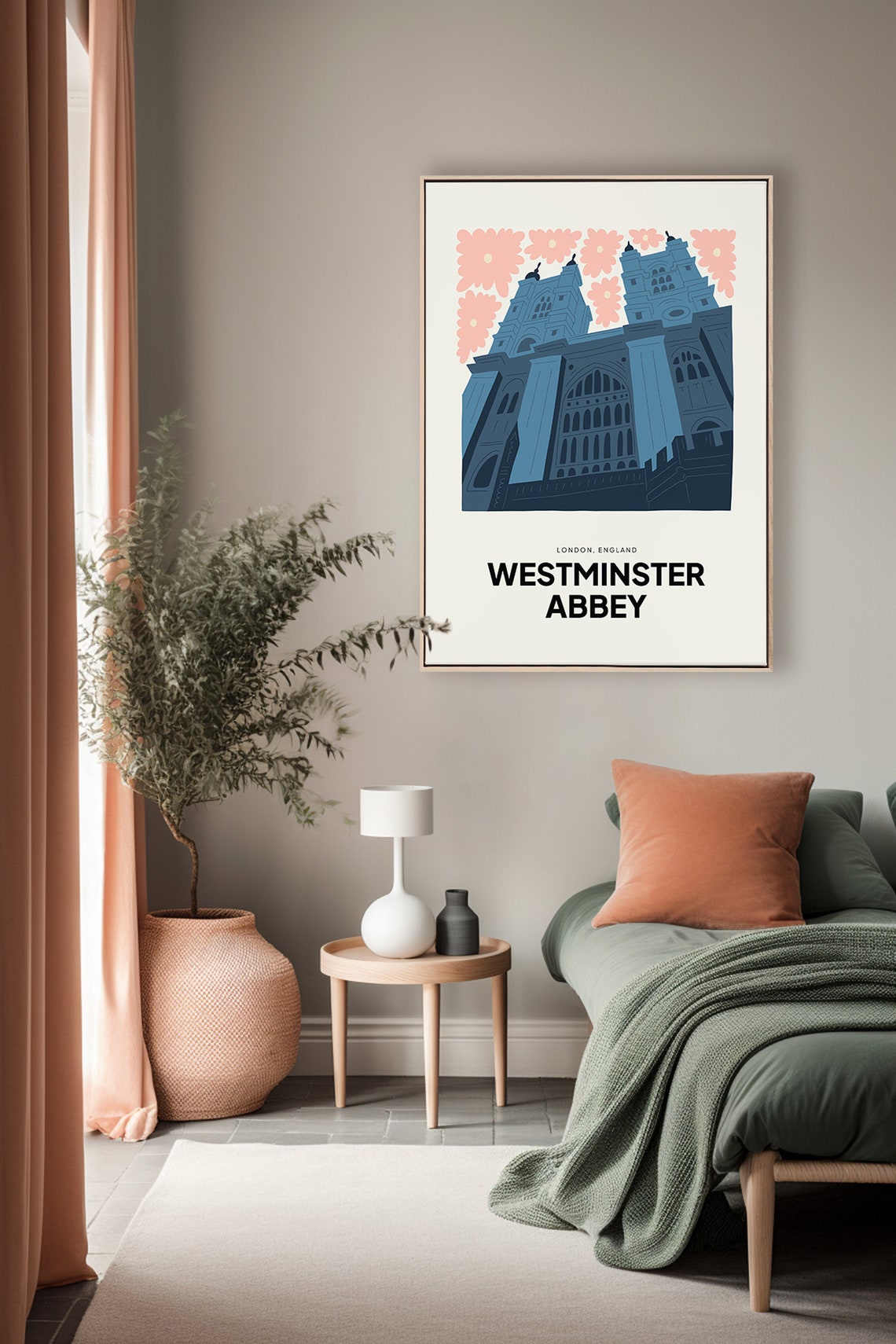 Westminster Abbey London Poster Westminster Abbey London Print Westminster Abbey Royal Church Travel Poster Westminster Abbey Trendy Art - Image 3
