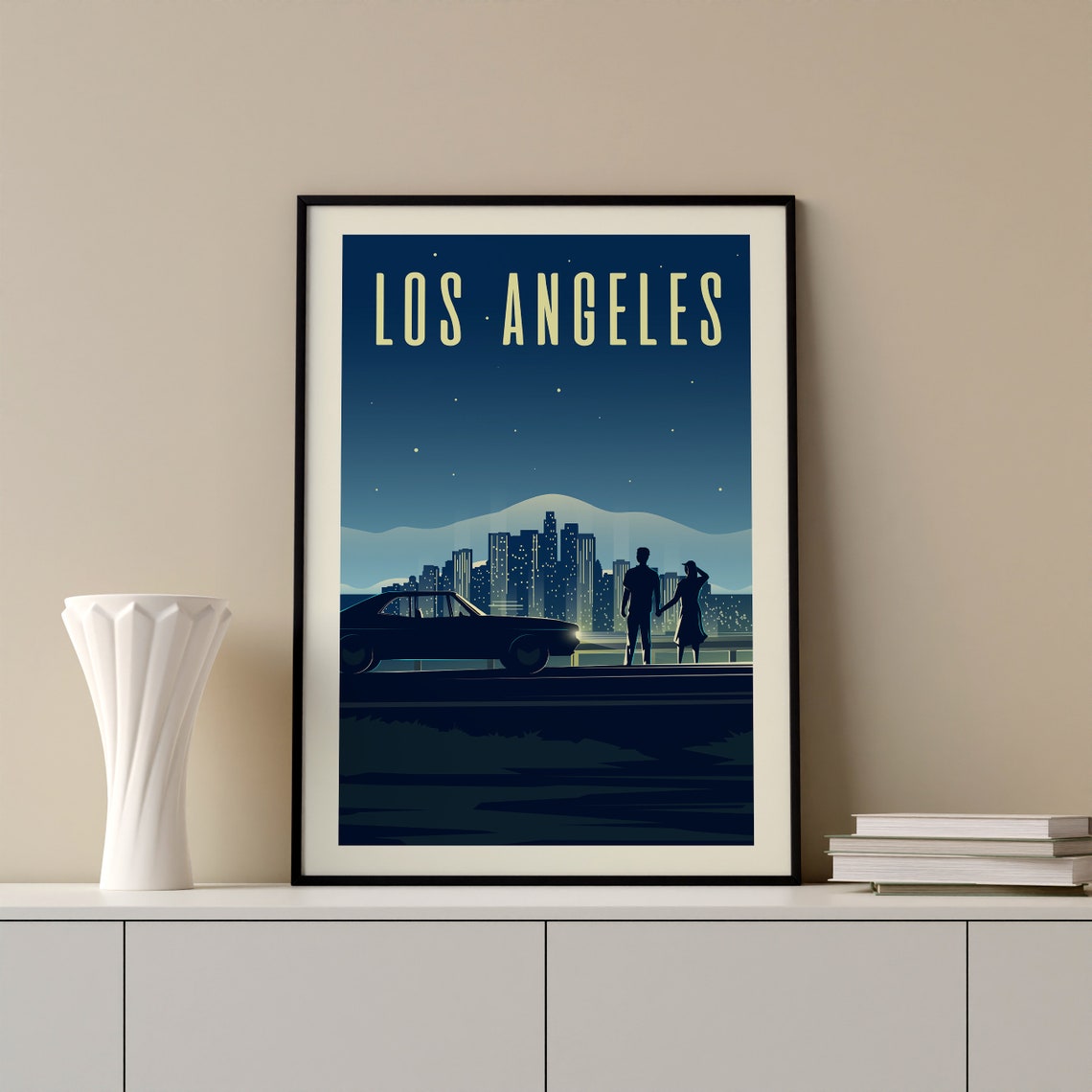 Los Angeles Usa Travel Poster Los Angeles Wall Art Los Angeles Travel Print Los Angeles Wanderlust Print Los Angeles Travel Illustration - Image 2
