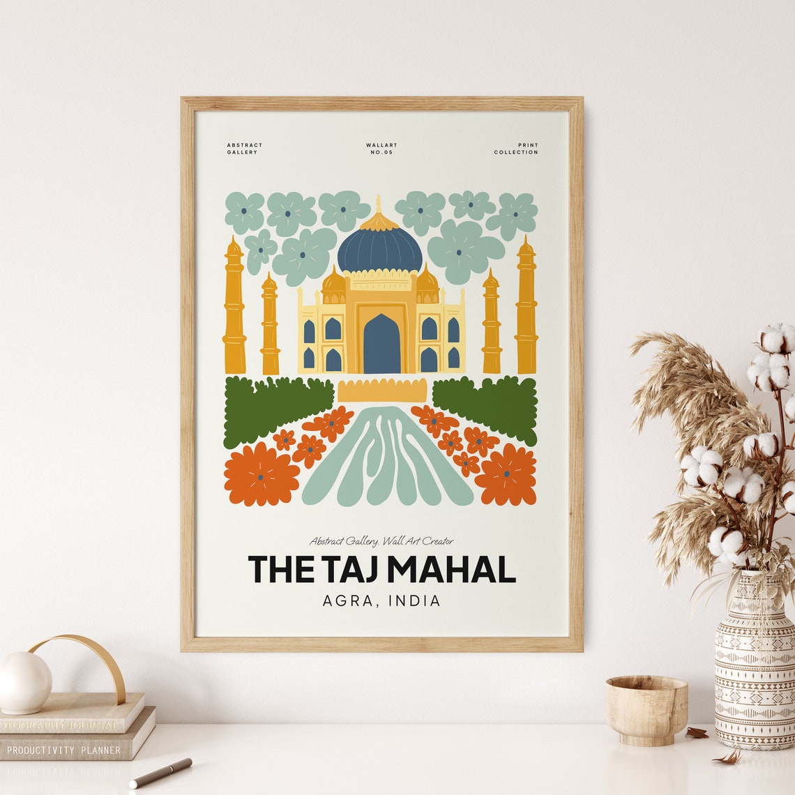 The Taj Mahal Agra India Poster The Taj Mahal Print The Taj Mahal India Travel Poster The Taj Mahal Exhibition The Taj Mahal Trendy Art - Image 5