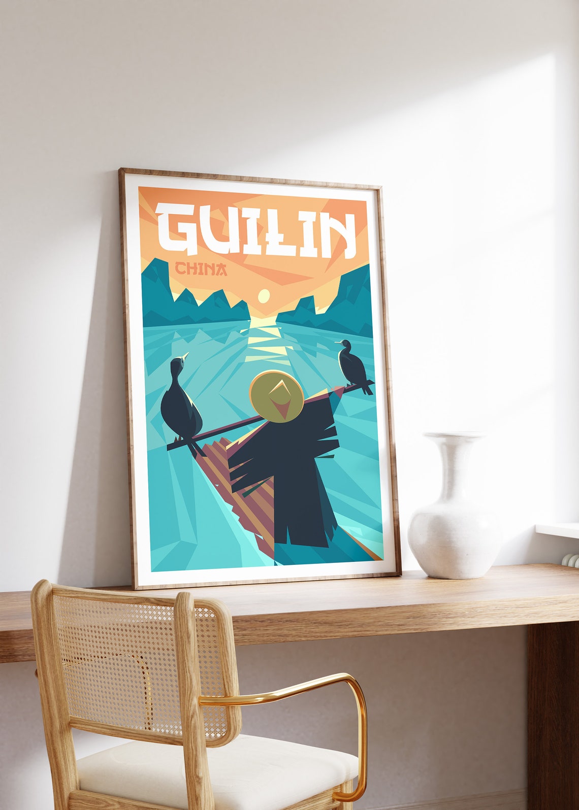 Guilin China Travel Poster Guilin China Print Guilin China Poster Guilin China Travel Gift Illustration Art Guilin China - Image 3