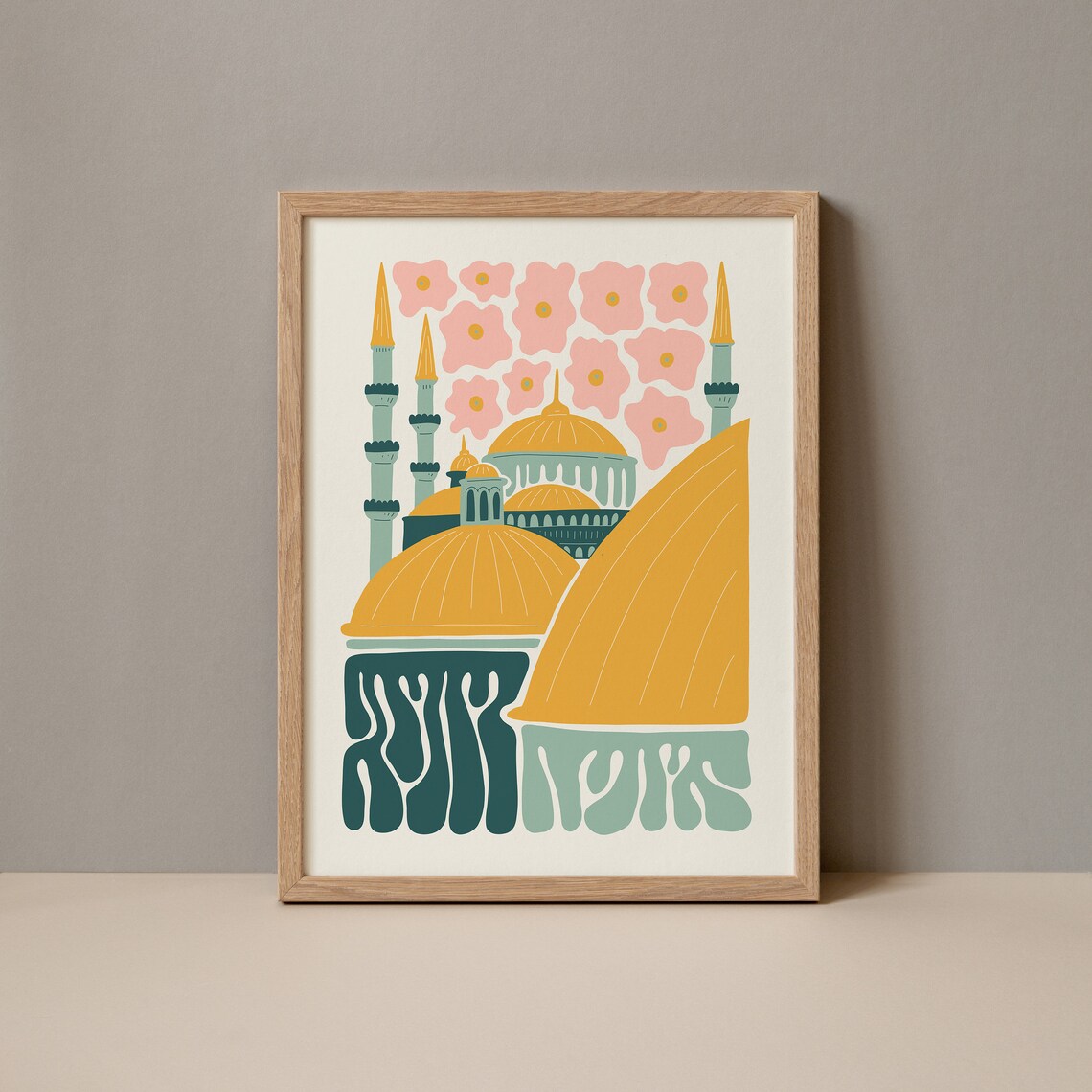 Hagia Sophia Turkey Travel Poster, Europe Print