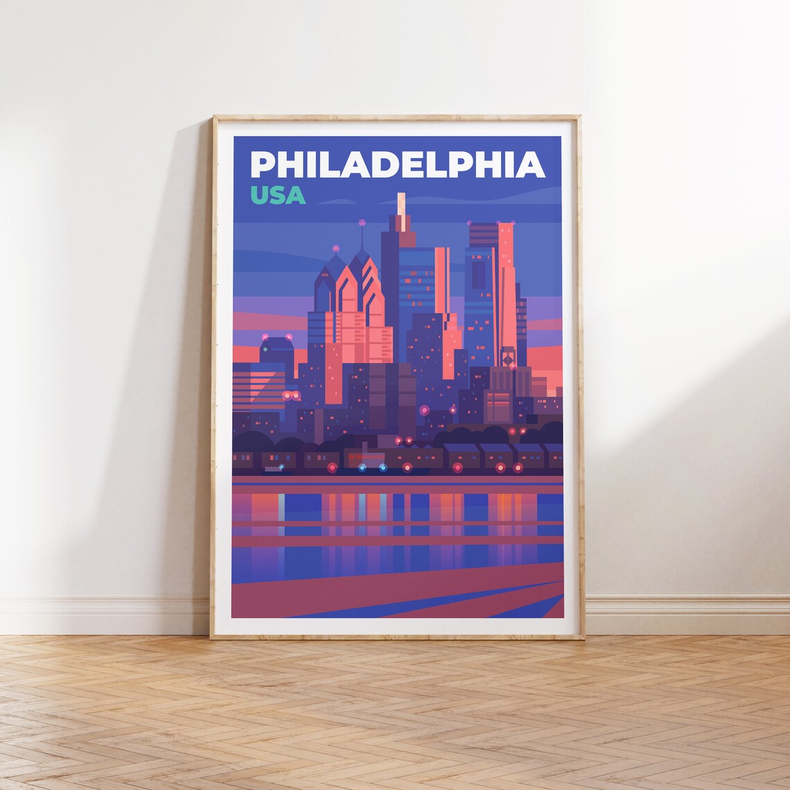 Philadelphia Travel Poster Philadelphia Gallery Wall Art Philadelphia Dorm Wall Art Philadelphia Print Philly Travel Art