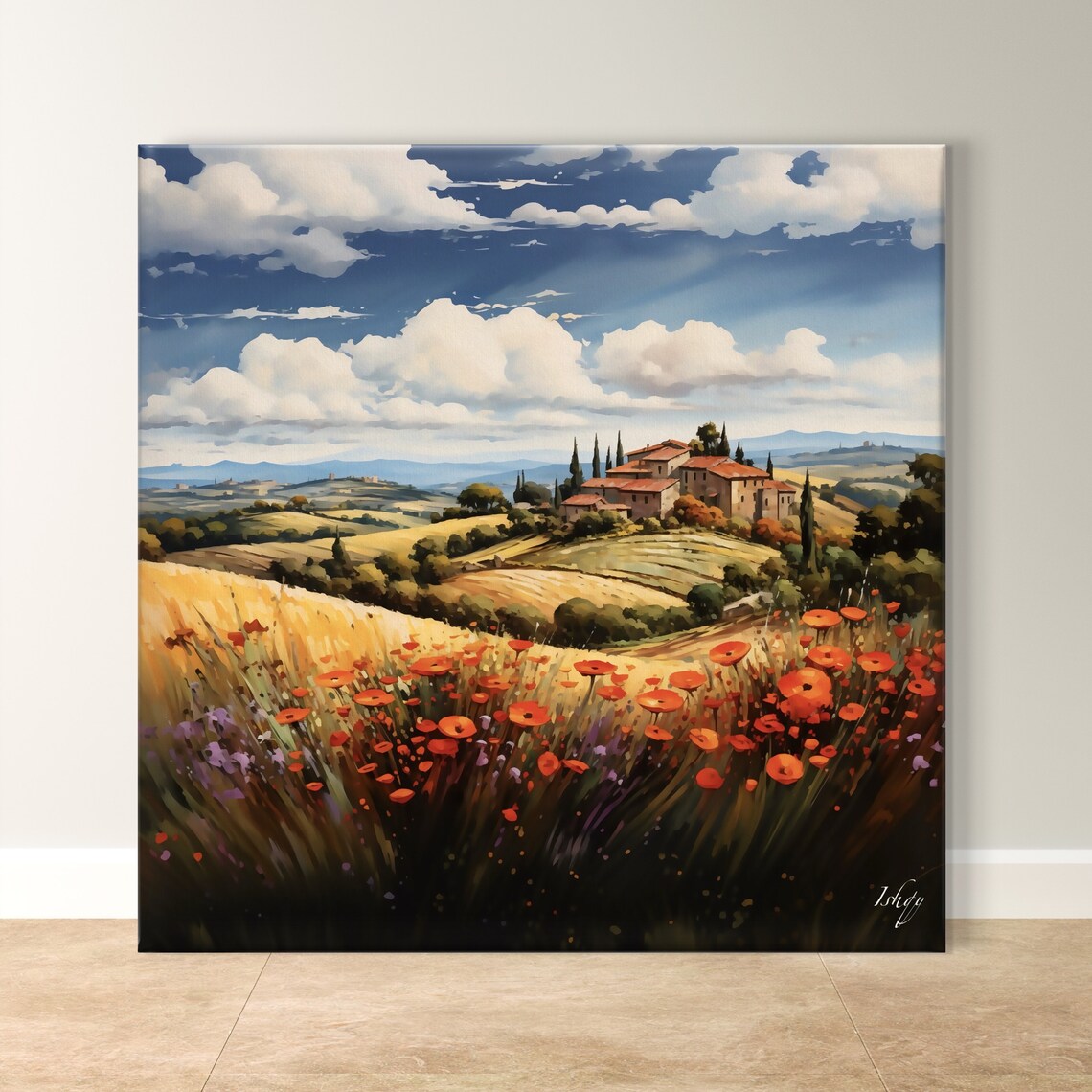 Tuscany Hills Italy Landscape Poster Art
