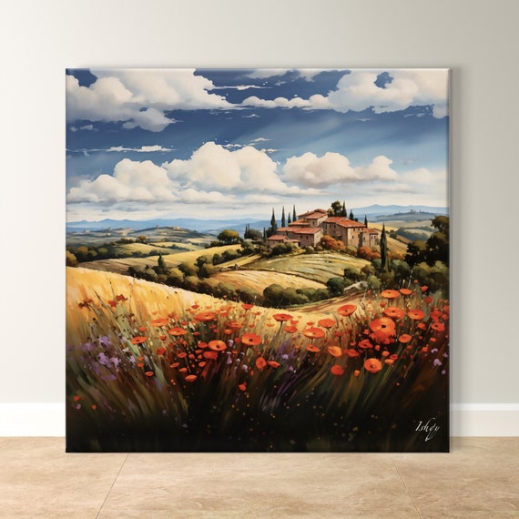 Tuscany Hills Italy Landscape Poster Art
