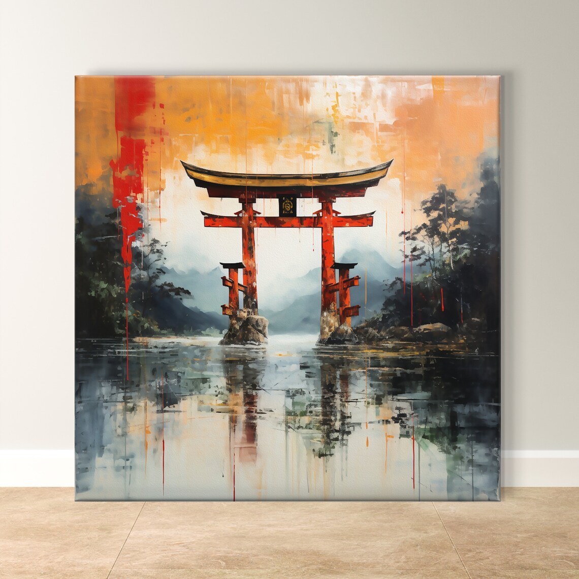 Japanese Torii Gate, Tranquil Zen Wall Art Print