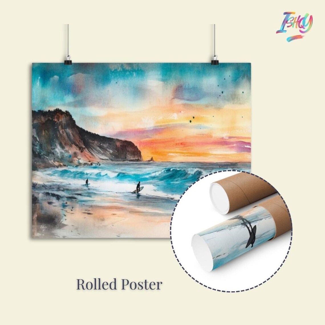 Todos Santos Watercolor Art Print, Baja California - Image 2