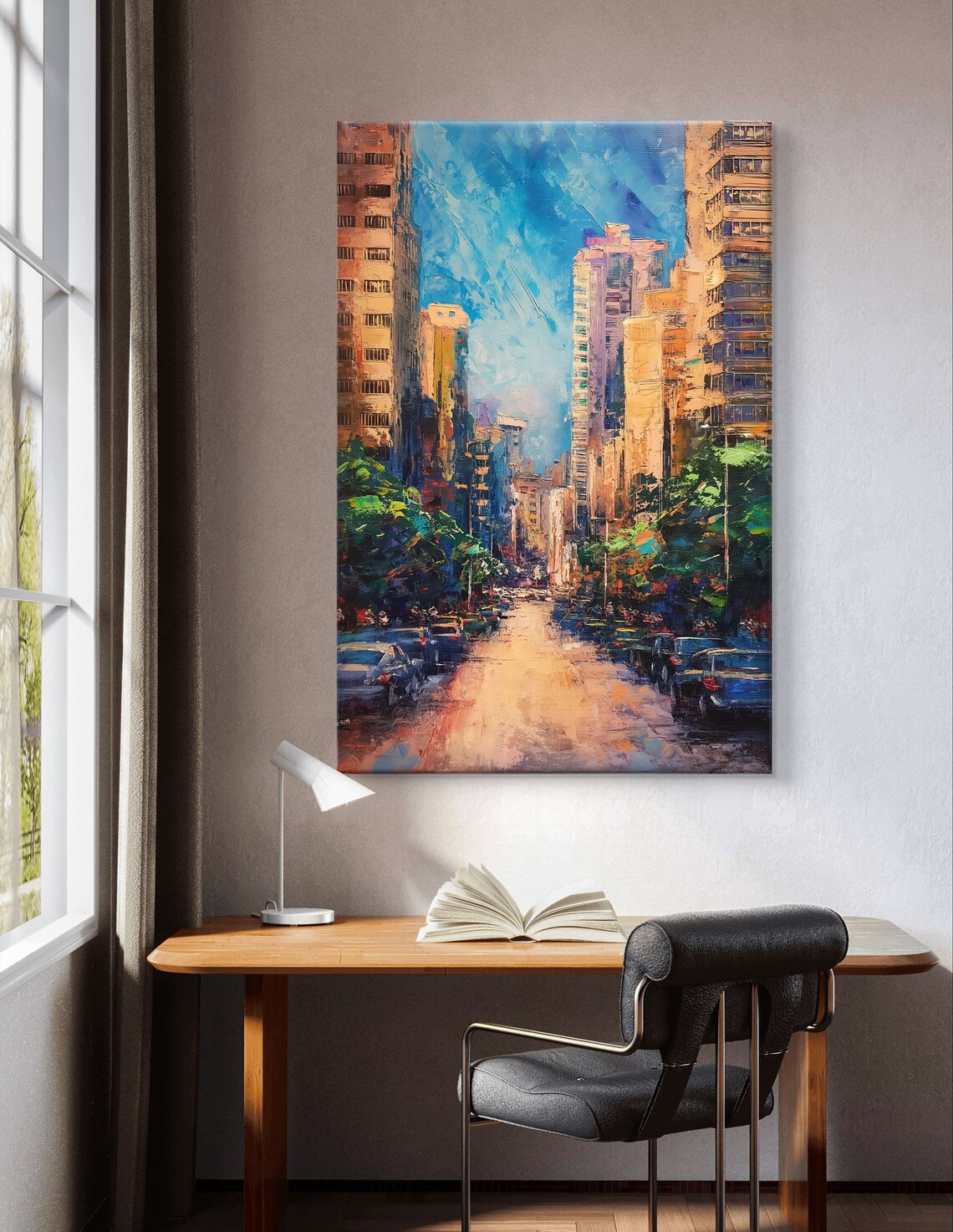 Beirut Lebanon Street Canyon Buildings Blue Sky Cityscape Art Poster - Image 6
