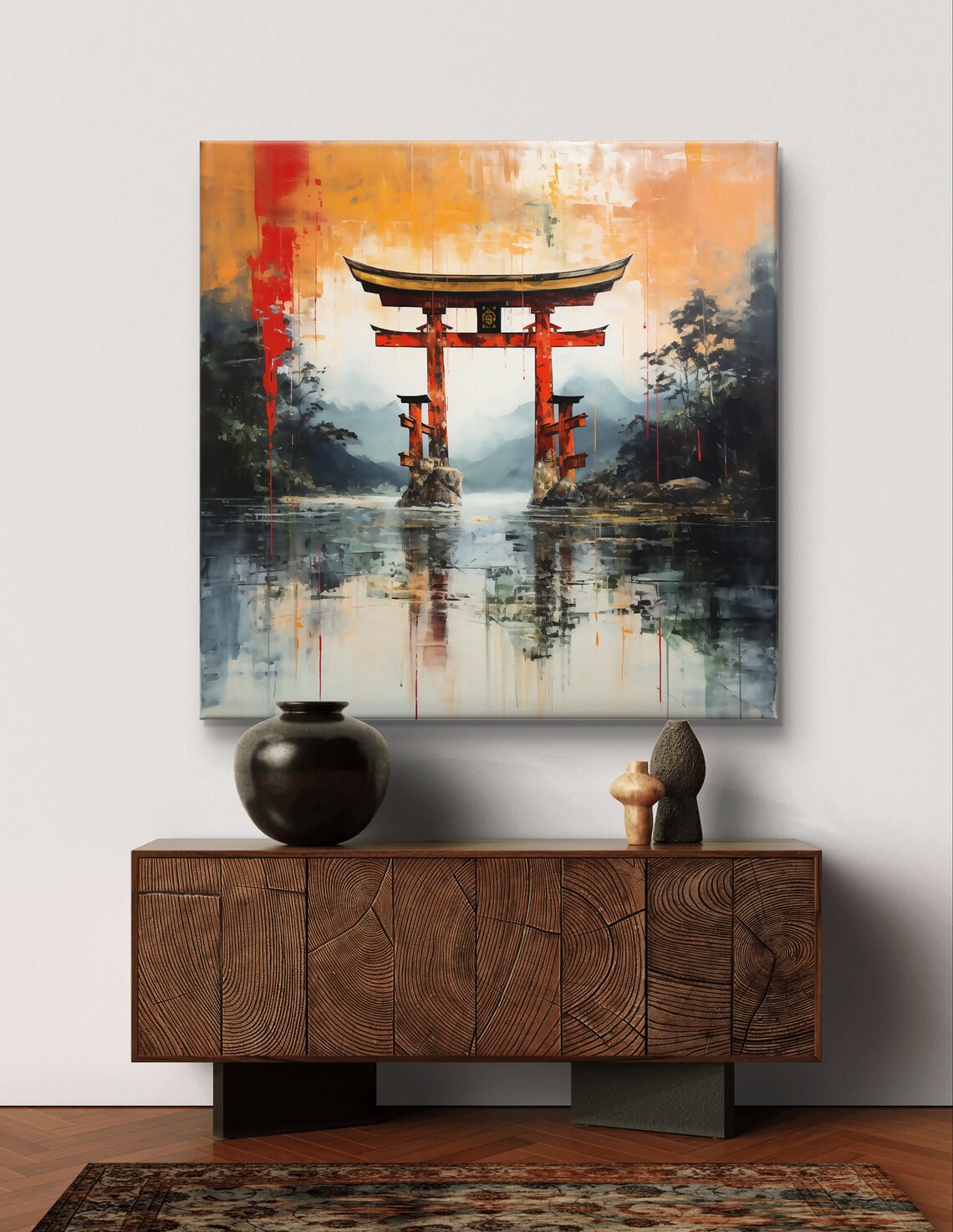 Japanese Torii Gate, Tranquil Zen Wall Art Print - Image 6