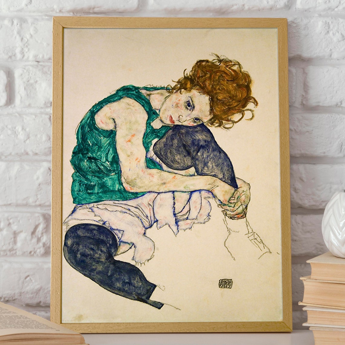 Seated Woman By Egon Schiele, Modern Art Print - Image 2