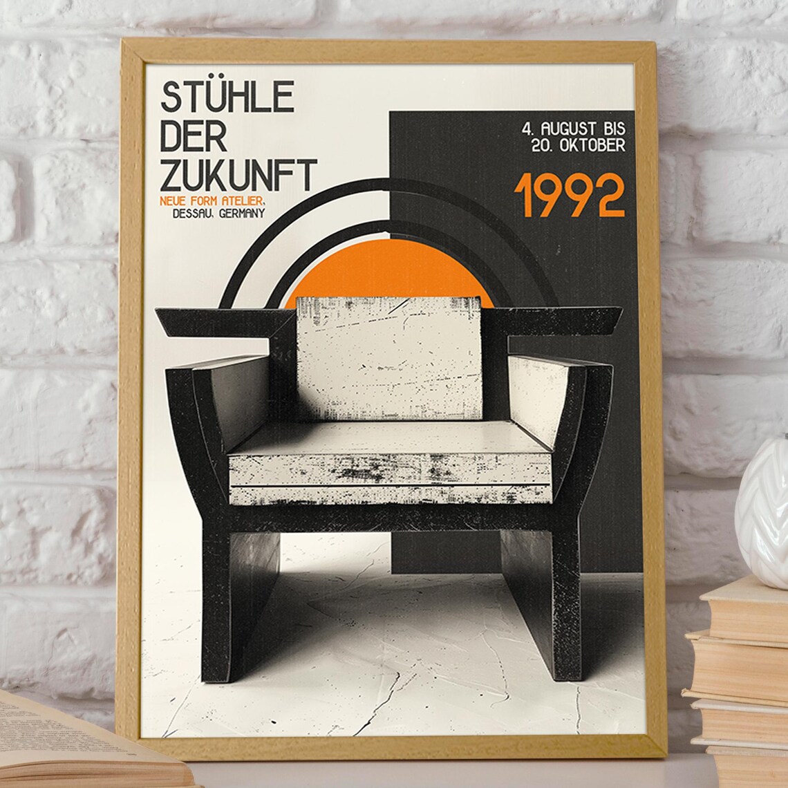 Stühle der Zukunft 1992 Dessau Future Chairs Design Exhibition Art Poster - Image 2