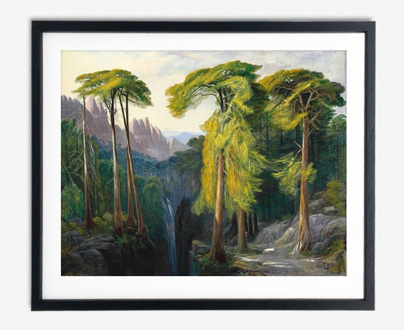 Enchanting Forest Wall Painting Captivating Forest Wall Art By Edward Lear Forest Wall Art By Edward Lear Stunning Nature Poster
