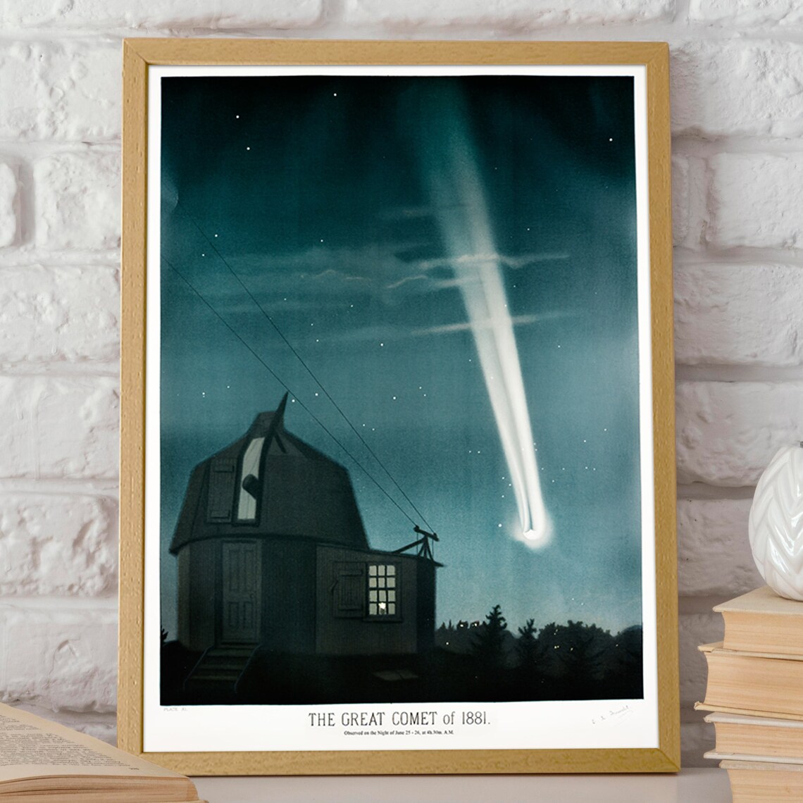 The Great Comet of 1881 Trouvelot Vintage Astronomy Art Poster - Image 2