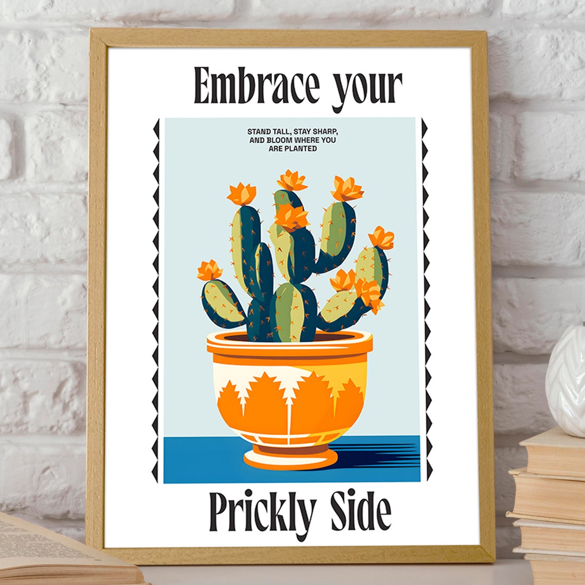 Prickly Side Cactus Quote Poster Print, Desert Decor - Image 2