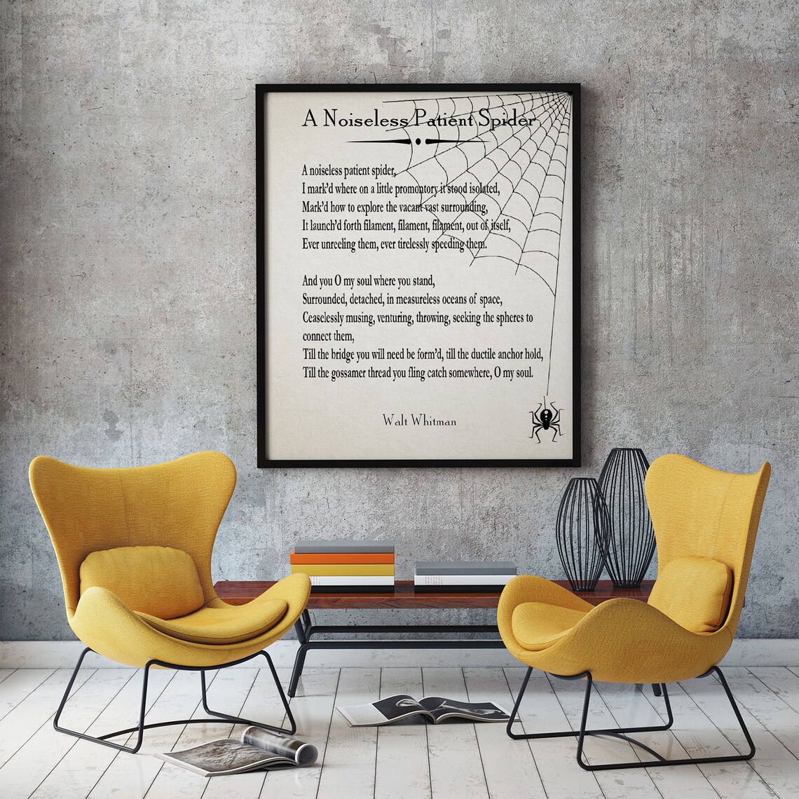Walt Whitman A Noiseless Patient Spider Art Print - Image 2