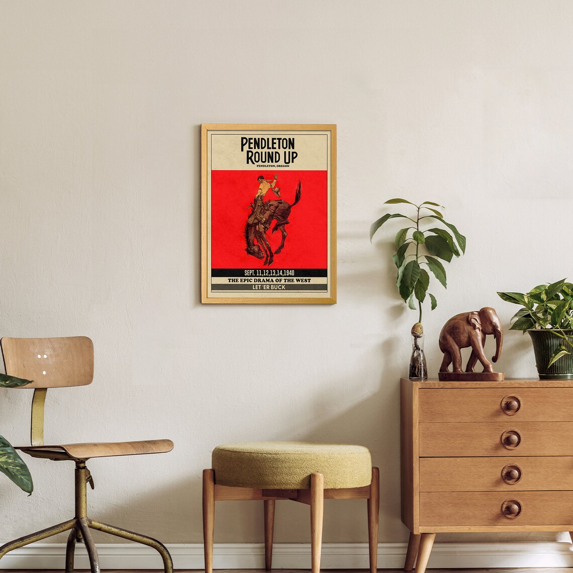 Vintage Rodeo Glory, Classic Cowboy Art Print - Image 2