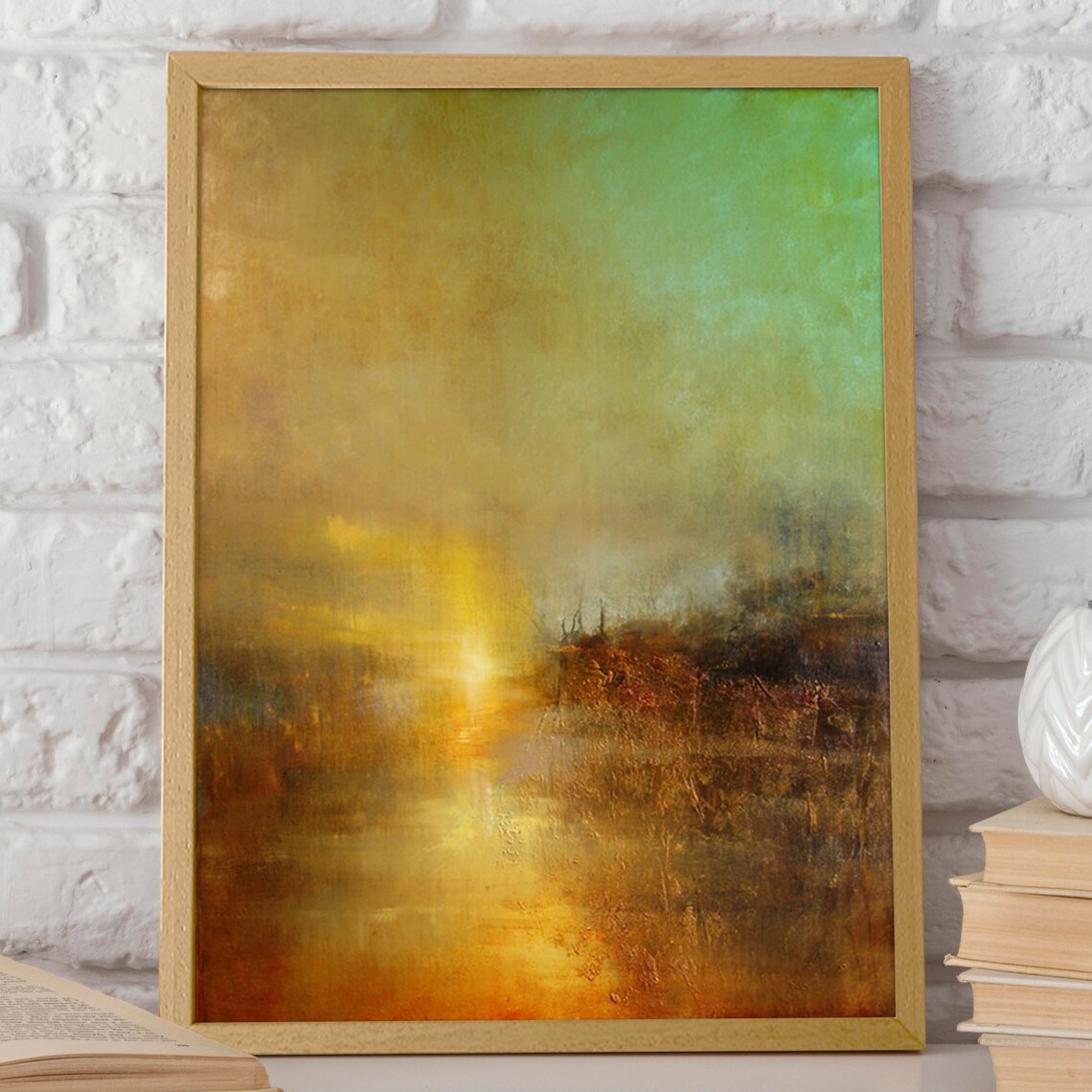 Sunset at Turners Cove, William Turner Abstract Art Print - Image 2
