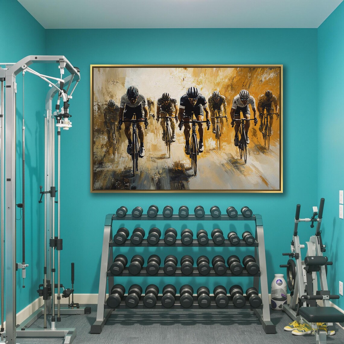 Dynamic Cyclists Cycling Poster, Sports Wall Art - Image 3