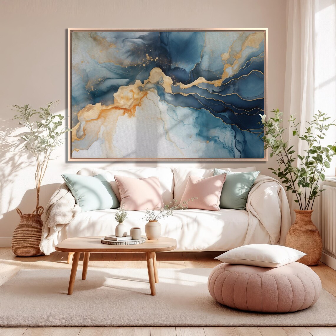 Abstract Liquid Marble Art Print, Modern Wall Decor - Image 2