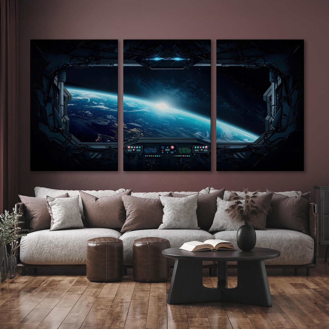 Planet Earth View From a Space Station Window Art Print - Image 6