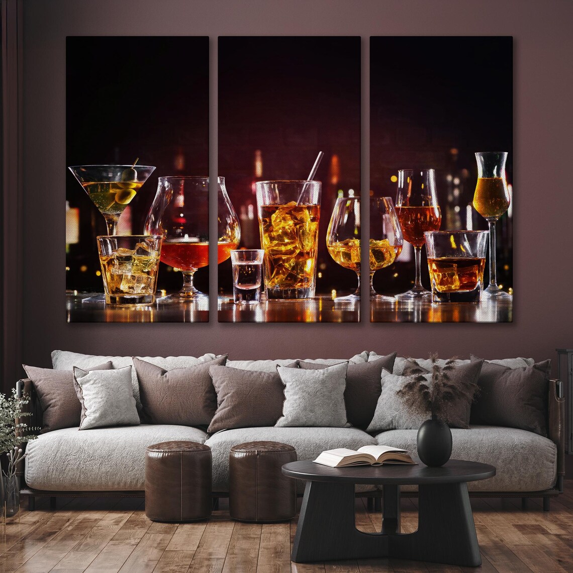 Strong Spirits In Glasses, Bar Counter Art Print - Image 6