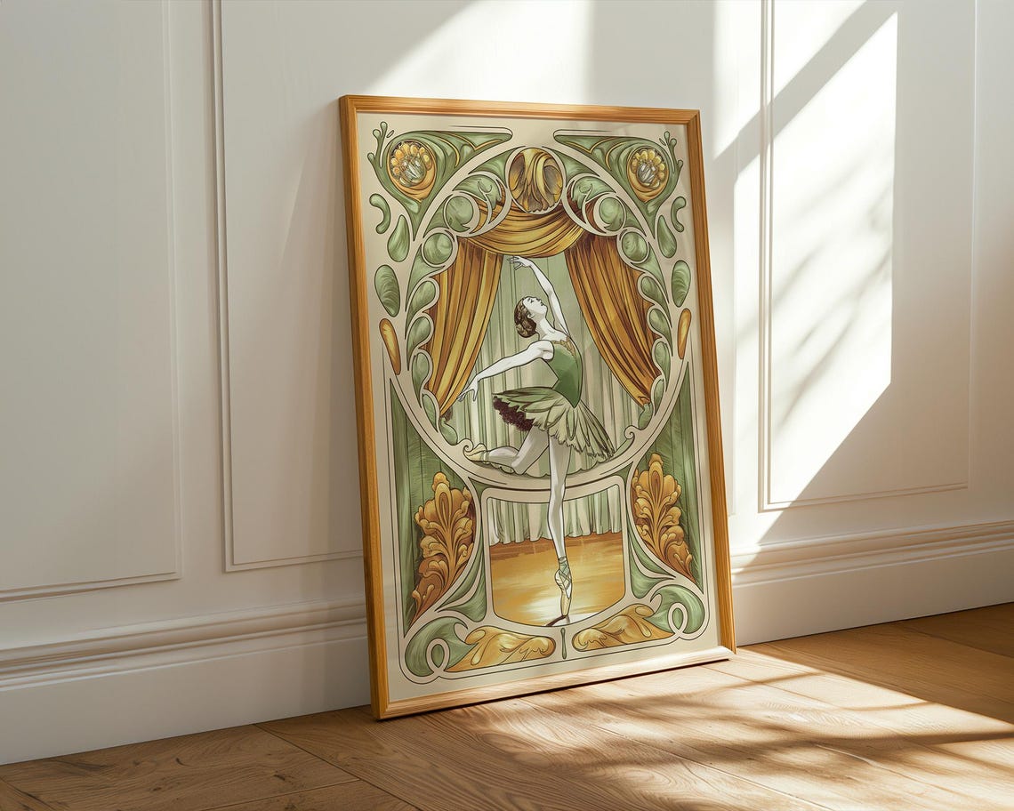 Elegant Ballet Dancer, Graceful Ballerina Art Print - Image 6