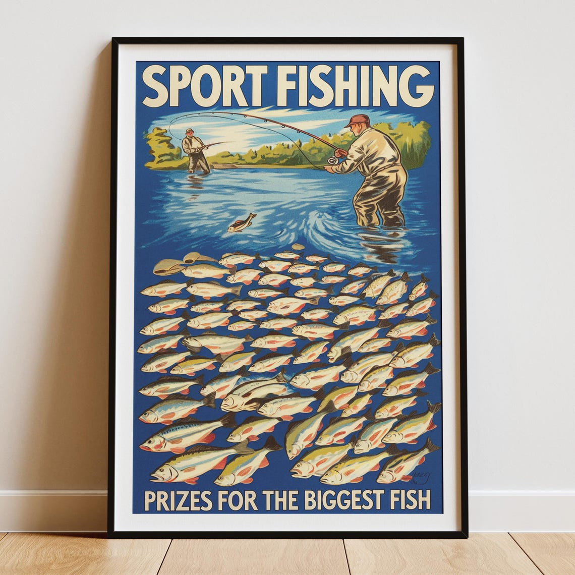 Vintage Sport Fishing - Retro Fisherman Poster - Image 4