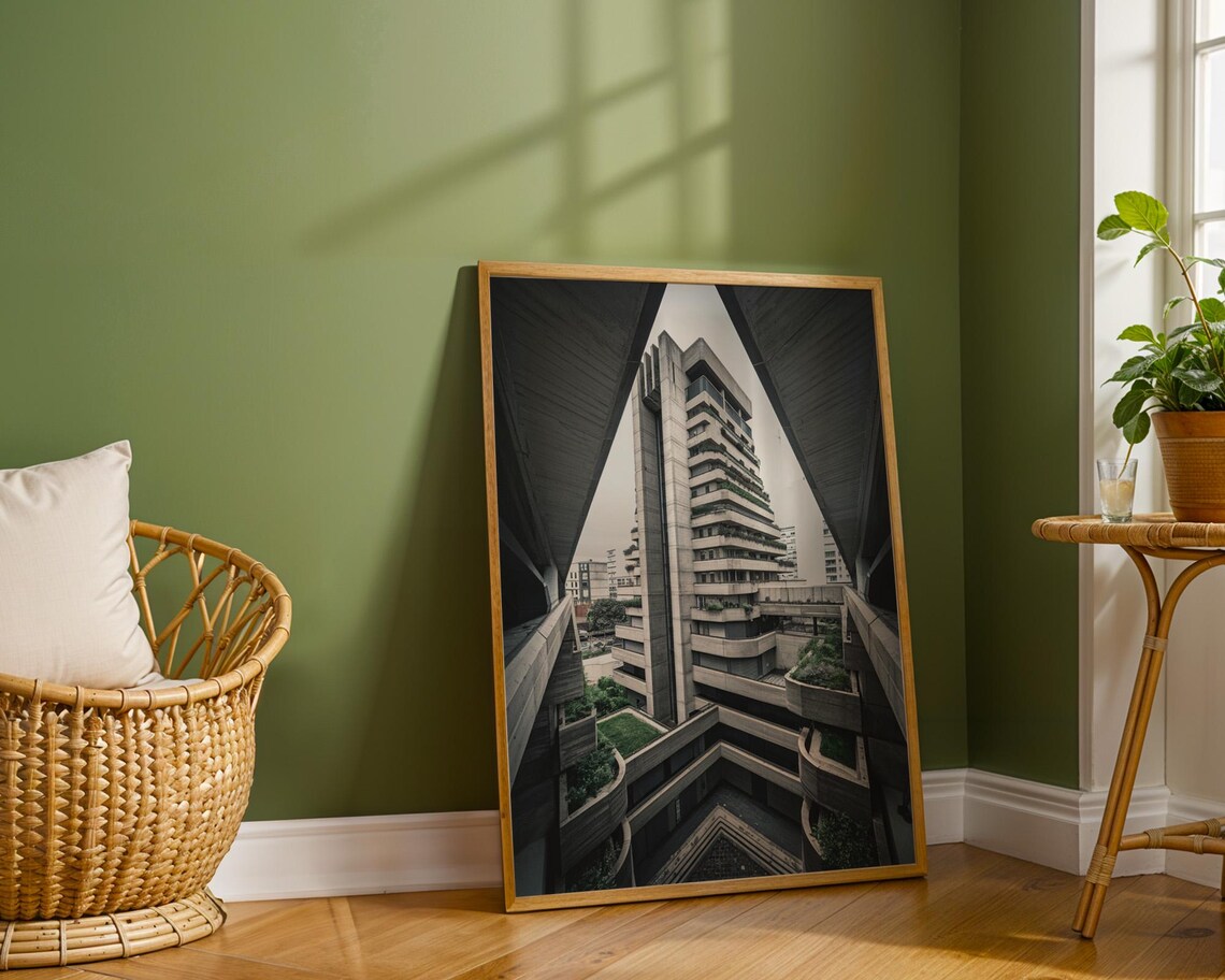 Brutalist Architecture Photograph, Modern Office Decor - Image 6